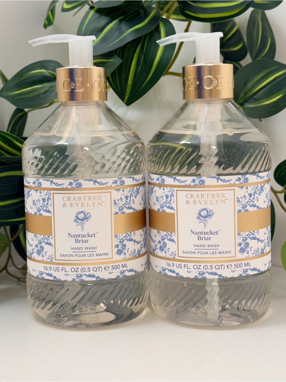 2x Crabtree & Evelyn Nantucket Briar Hand Wash - 16.9 fl oz each